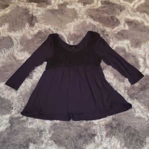 Black/Purple Dress Style Top